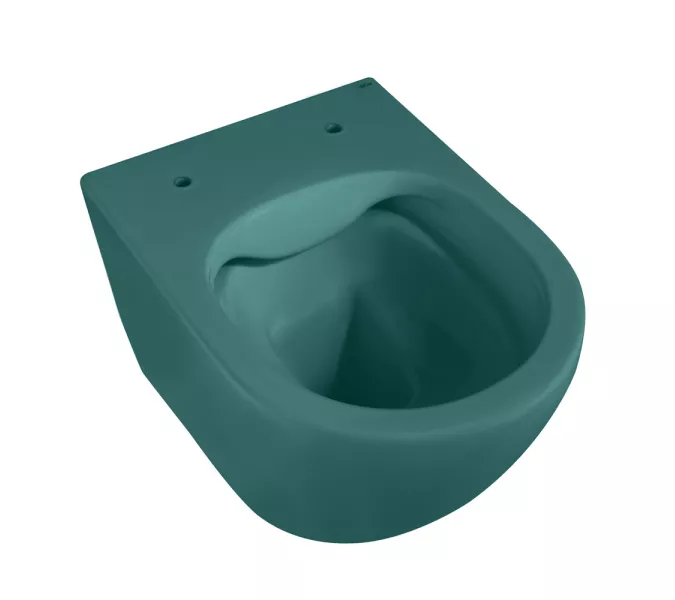 Унитаз ABBER Bequem AC1101MBG подвесной темно-зеленый матовый, безободковый, Выбрать цвет: Темно-зеленый матовый, изображение 8