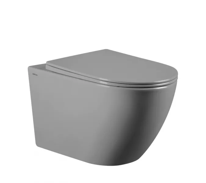 Унитаз ABBER Bequem AC1103MG подвесной серый матовый, безободковый, Выбрать цвет: Серый матовый