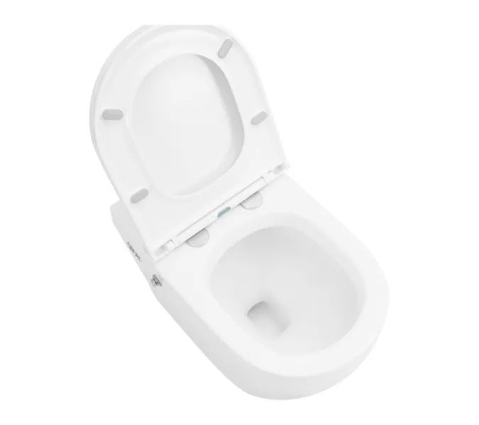 Унитаз ABBER Bequem AC1115P приставной белый с импульсным смывом, изображение 8
