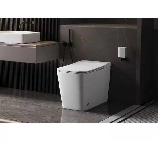 Унитаз ABBER Rechteck AC1213P приставной белый с импульсным смывом, изображение 2