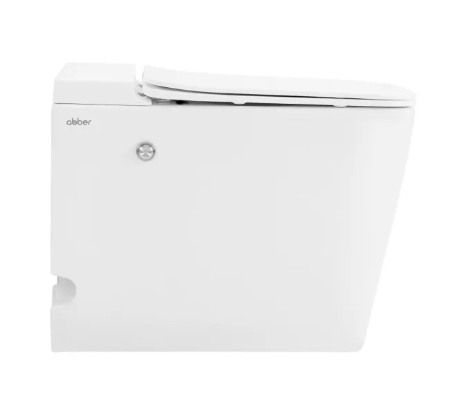 Унитаз ABBER Rechteck AC1213P приставной белый с импульсным смывом, изображение 5