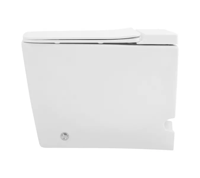 Унитаз ABBER Rechteck AC1213P приставной белый с импульсным смывом, изображение 6
