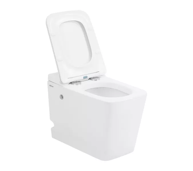 Унитаз ABBER Rechteck AC1213P приставной белый с импульсным смывом, изображение 8