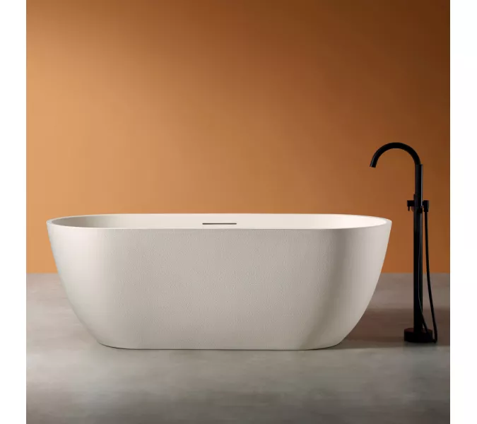 Ванна из искусственного камня ABBER Frankfurt  170х75  светло-бежевая матовая, Выбрать цвет: Светло-бежевый матовый, изображение 7