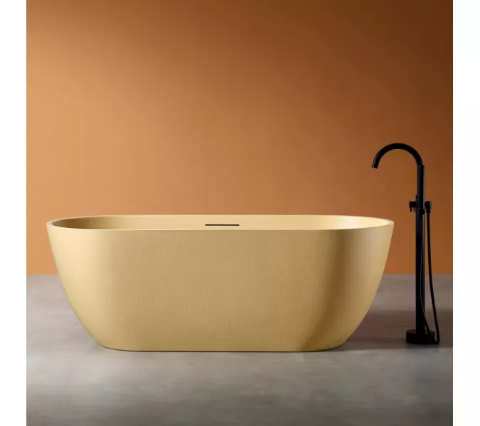 Ванна из искусственного камня ABBER Frankfurt 170х75 песочная матовая, Выбрать цвет: песочный матовый, изображение 7