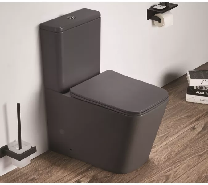 Унитаз напольный Ceramalux 2170AXMDH, Выбрать цвет: Серый матовый