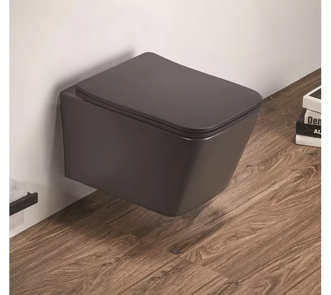 Унитаз подвесной Ceramalux 5170MDH, Выбрать цвет: Серый матовый