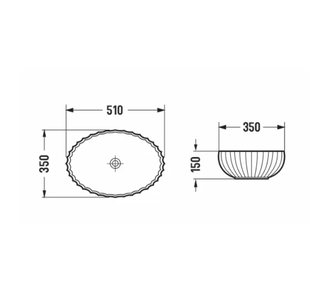 Раковина Ceramalux GL49-CP  стекло, Выбрать цвет: Шампань, изображение 2