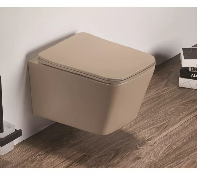 Унитаз подвесной Ceramalux 5170MC, Выбрать цвет: Капучино матовый