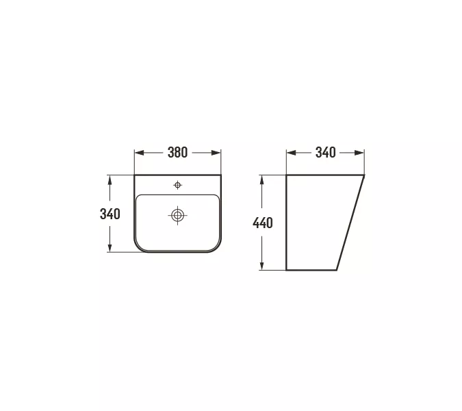 Раковина Ceramalux 500Q, Выбрать цвет: Белый, изображение 2