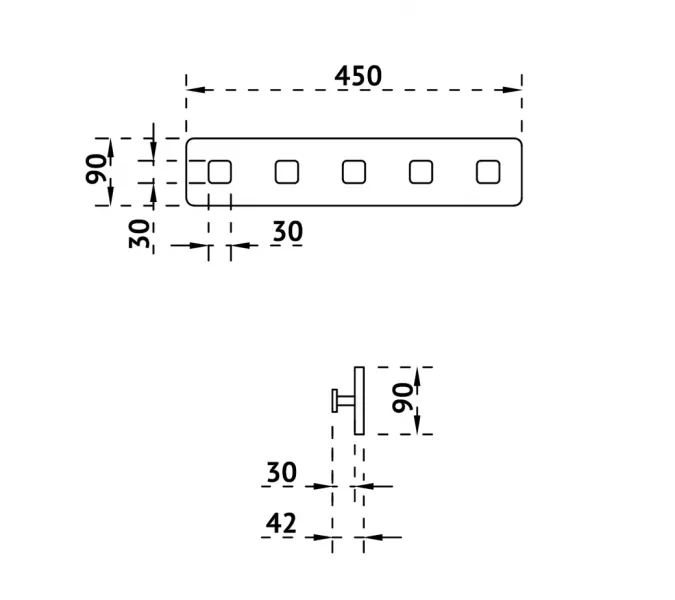 Вешалка ABBER Stein AS1650MB черная матовая, Выбрать цвет: Черный матовый, изображение 2