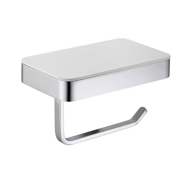 Бумагодержатель с полкой для телефона ABBER Westen AA1730 хром, Выбрать цвет: Хром
