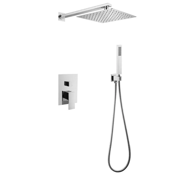 Душевая система ABBER Daheim AF8219 скрытого монтажа без излива, хром, Выбрать цвет: Хром