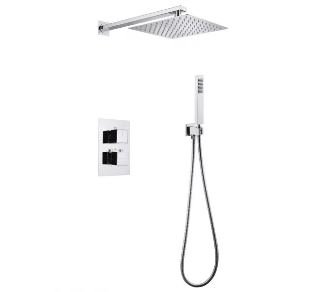 Душевая система ABBER Daheim AF8251 скрытого монтажа без излива, термостат, хром, Выбрать цвет: Хром