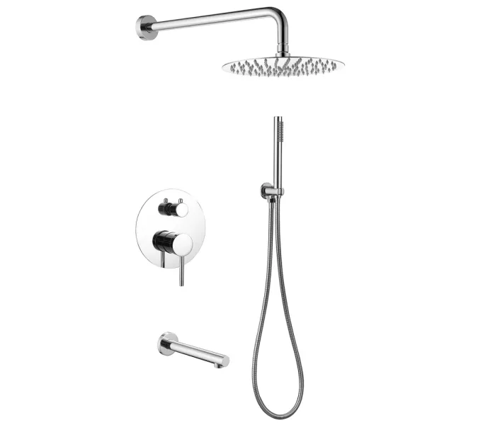 Душевая система ABBER Emotion AF8817 скрытого монтажа с изливом, хром, Выбрать цвет: Хром