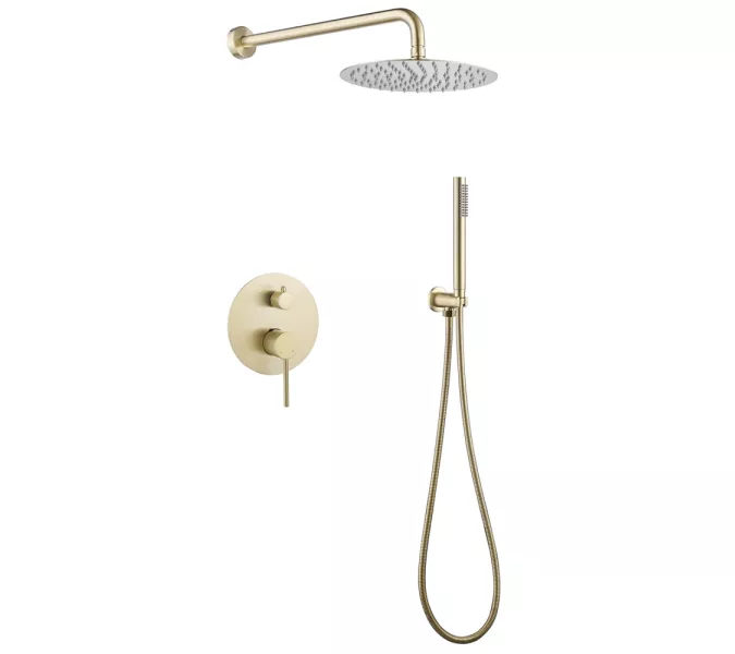 Душевая система ABBER Emotion AF8818G скрытого монтажа без излива, золото матовое, Выбрать цвет: Золото матовое