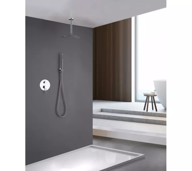 Душевая система ABBER Emotion AF8821 скрытого монтажа без излива, хром, Выбрать цвет: Хром, изображение 2