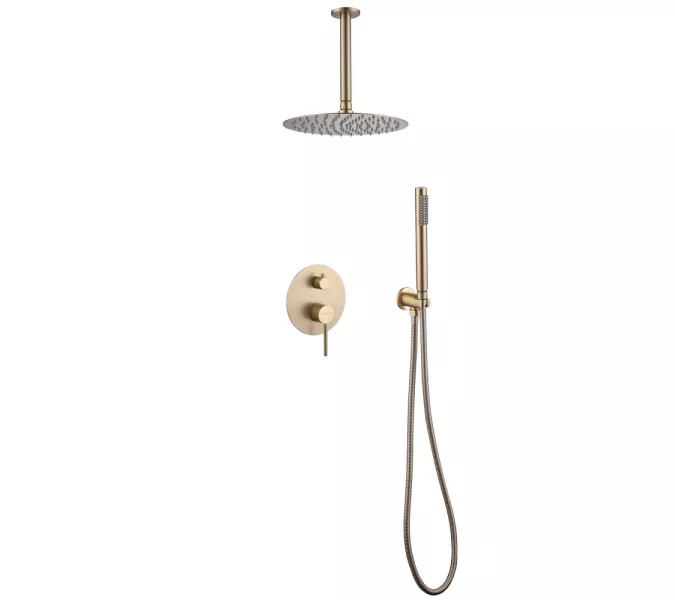 Душевая система ABBER Emotion AF8821G скрытого монтажа без излива, золото матовое, Выбрать цвет: Золото матовое