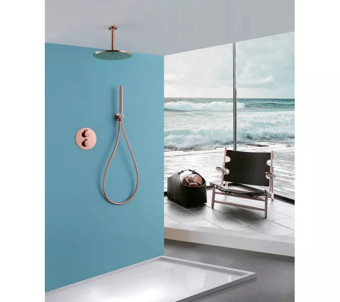 Душевая система ABBER Wasser Kreis AF8121RG скрытого монтажа без излива, розовое золото, Выбрать цвет: Розовое золото, изображение 2