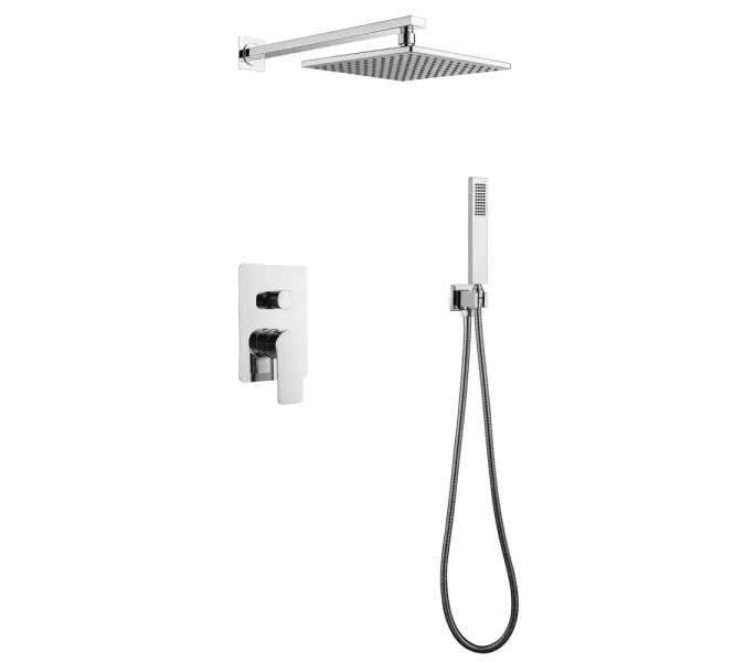 Душевая система ABBER Weiss Insel AF8018 скрытого монтажа без излива, хром, Выбрать цвет: Хром