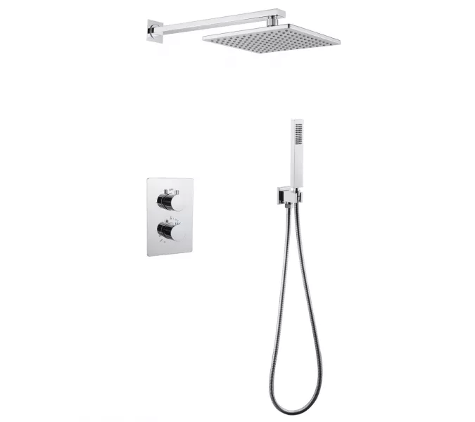 Душевая система ABBER Weiss Insel AF8051 скрытого монтажа без излива, термостат, хром, Выбрать цвет: Хром