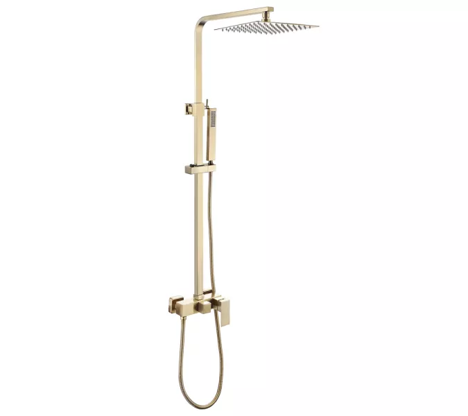 Душевая стойка ABBER Daheim AF8220G без излива, золото матовое (в.125), Выбрать цвет: Золото матовое
