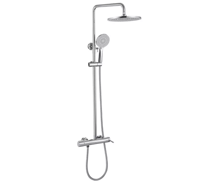 Душевая стойка ABBER Emotion AF8816 с изливом, хром, Выбрать цвет: Хром, Регулируемая высота: 810-1140