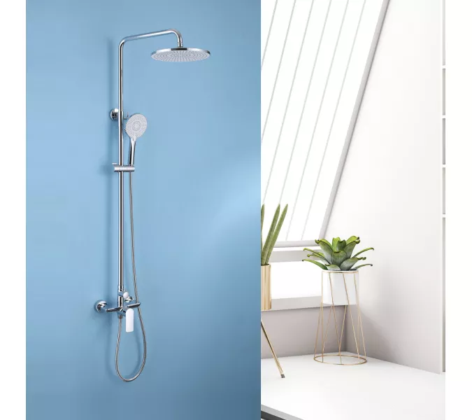 Душевая стойка ABBER Weiss Insel AF8020 без излива, хром, Выбрать цвет: Хром, изображение 2