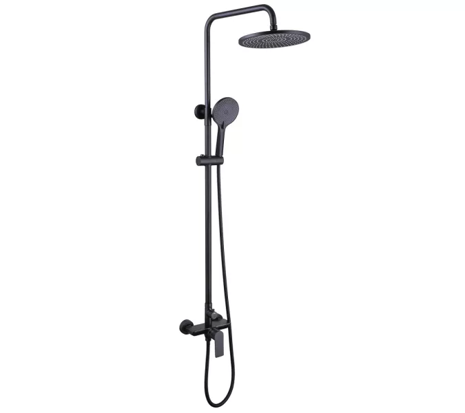 Душевая стойка ABBER Weiss Insel AF8020B без излива, черная матовая, Выбрать цвет: Черный матовый