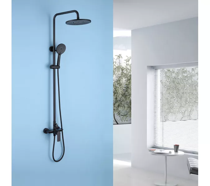 Душевая стойка ABBER Weiss Insel AF8020B без излива, черная матовая, Выбрать цвет: Черный матовый, изображение 2