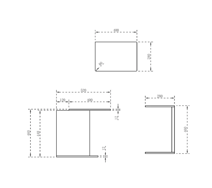 Столик для ванной комнаты ABBER Stein AS1636 белый, Выбрать цвет: Белый, изображение 2