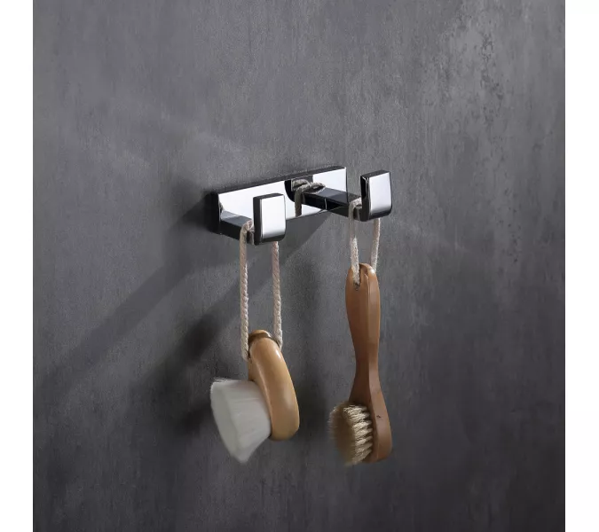 Крючок двойной ABBER Westen AA1750 хром, Выбрать цвет: Хром, изображение 2