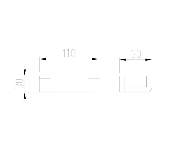 Крючок двойной ABBER Westen AA1750G золото матовое, Выбрать цвет: Золото матовое, изображение 2