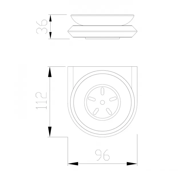 Мыльница ABBER Nord AA1558 хром, Выбрать цвет: Хром, изображение 3