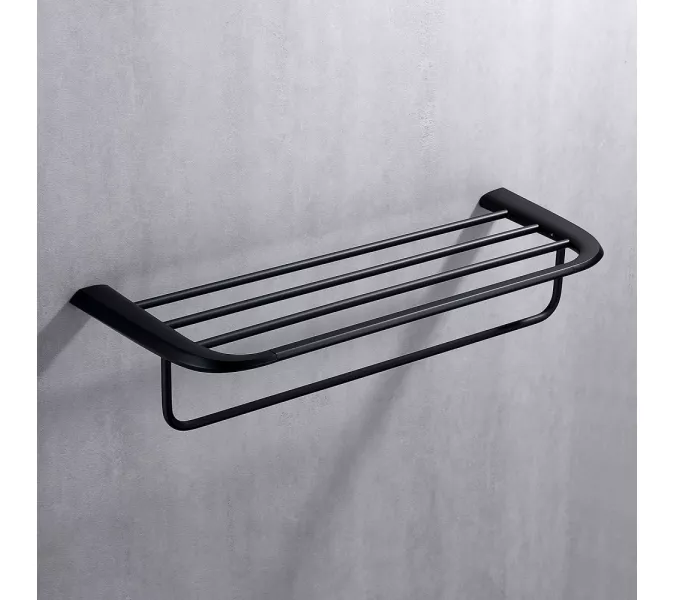 Полка для полотенец ABBER Nord AA1554B черная матовая, Выбрать цвет: Черный матовый, изображение 2