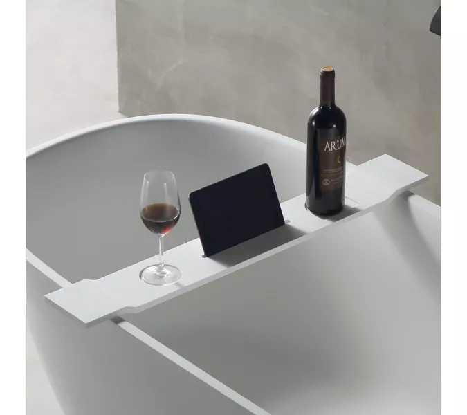 Полка для ванны ABBER Stein AS1601 белая, Выбрать цвет: Белый