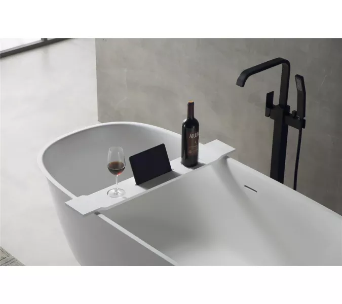 Полка для ванны ABBER Stein AS1601 белая, Выбрать цвет: Белый, изображение 2