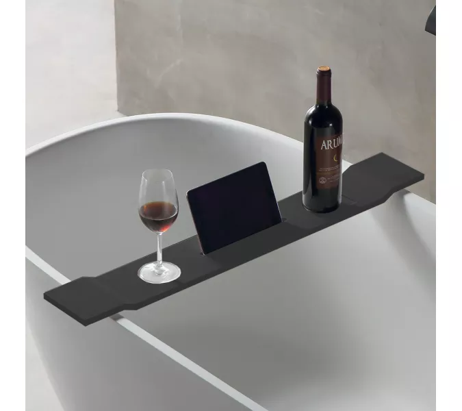 Полка для ванны ABBER Stein AS1601MB черная матовая, Выбрать цвет: Черный матовый