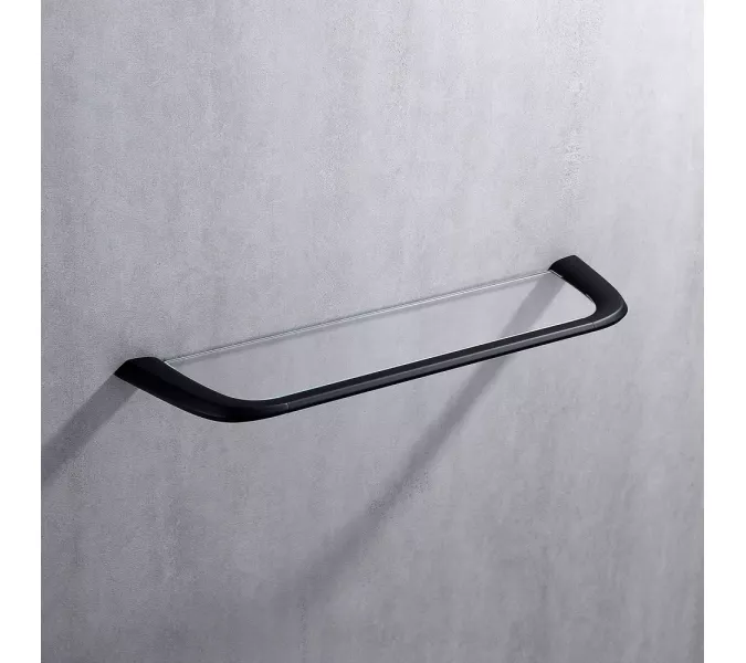 Полка стеклянная ABBER Nord AA1555B черная матовая, Выбрать цвет: Черный матовый, изображение 2