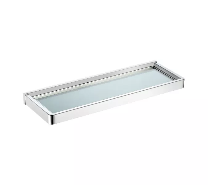 Полка стеклянная ABBER Westen AA1759 хром, Выбрать цвет: Хром