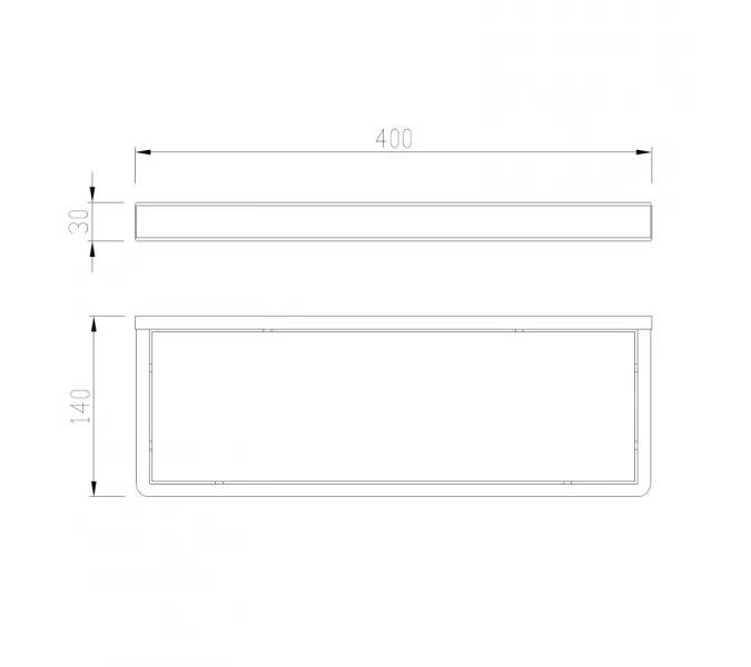 Полка стеклянная ABBER Westen AA1759B черная матовая, Выбрать цвет: Черный матовый, изображение 3