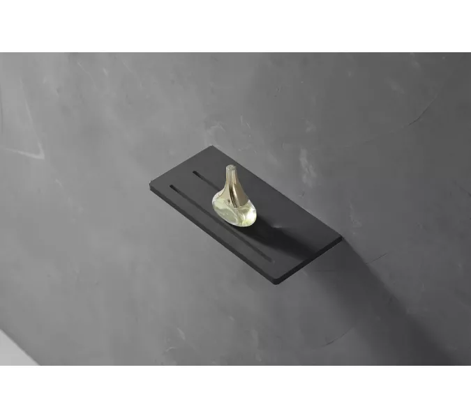 Полочка для ванной комнаты ABBER Stein AS1653MB черная матовая, Выбрать цвет: Черный матовый, изображение 2