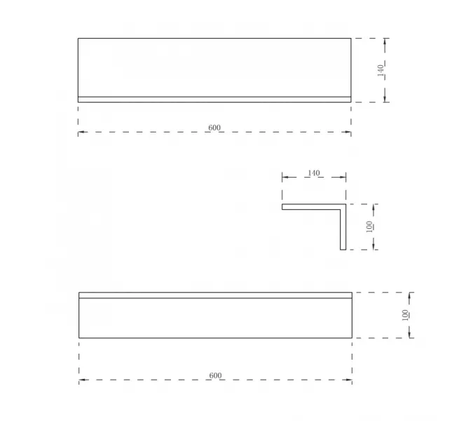 Полочка для ванной комнаты ABBER Stein AS1654 белая, Выбрать цвет: Белый, изображение 3