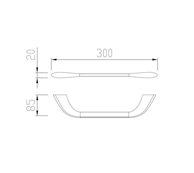 Полотенцедержатель ABBER Nord AA1551B черный матовый, Выбрать цвет: Черный матовый, изображение 3