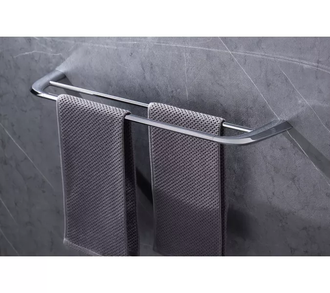 Полотенцедержатель двойной ABBER Nord AA1553 хром, Выбрать цвет: Хром, изображение 2