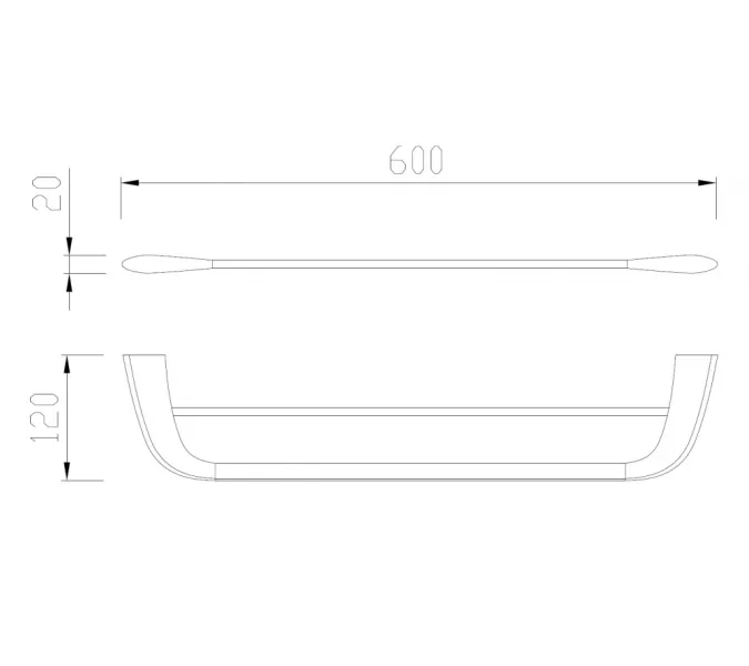 Полотенцедержатель двойной ABBER Nord AA1553 хром, Выбрать цвет: Хром, изображение 3