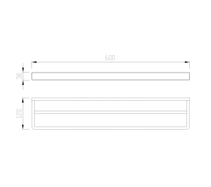 Полотенцедержатель двойной ABBER Westen AA1756B черный матовый, Выбрать цвет: Черный матовый, изображение 2