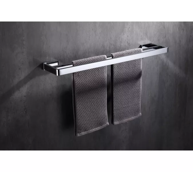 Полотенцедержатель двойной ABBER Westen AA1757 хром, Выбрать цвет: Хром, изображение 2