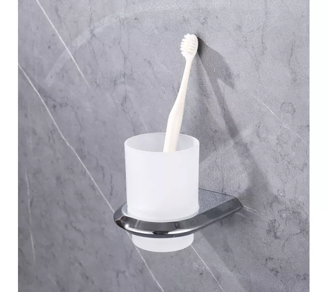 Стакан для зубных щеток ABBER Nord AA1556 хром, Выбрать цвет: Хром, изображение 2