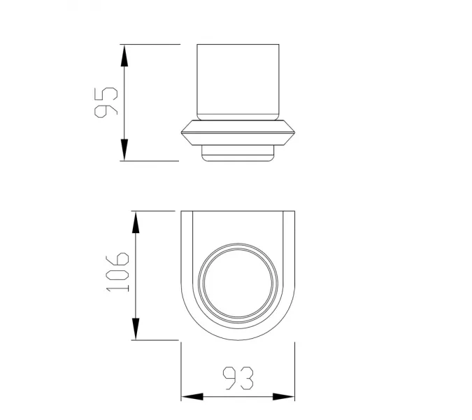 Стакан для зубных щеток ABBER Nord AA1556 хром, Выбрать цвет: Хром, изображение 3